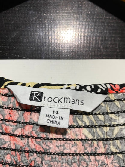 ROCKMANS |M| BUST 17| B33| WOMEN'S BOHO SMOCKED V-NECK MAXI DRESS