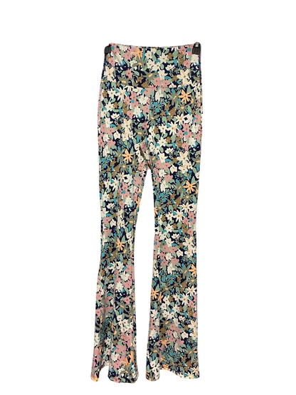 COTTON ON |XS| WAIST 24| B34| WOMEN'S HIGH-WAISTED FLORAL PRINT FLARE PANTS