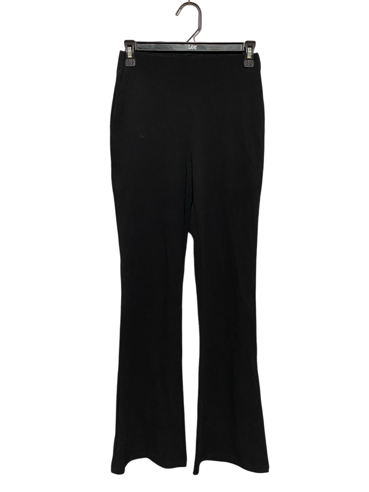 ANKO |S| WAIST 26| A10| CLASSIC BLACK HIGH-WAISTED SLIM FIT FLARED TROUSERS WITH SMOOTH ELASTIC BAND