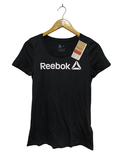 REEBOK |S| WAIST 17| B34| CLASSIC BIG LOGO SHORT SLEEVE ATHLETIC T-SHIRT - BLACK