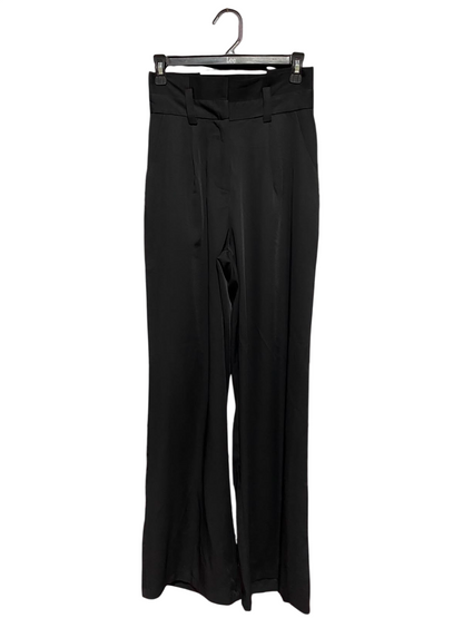 ALLY |S| WAIST 26| B34| HIGH-WAISTED BLACK WIDE LEG TAILORED TROUSERS WITH THICK BELT LOOPS