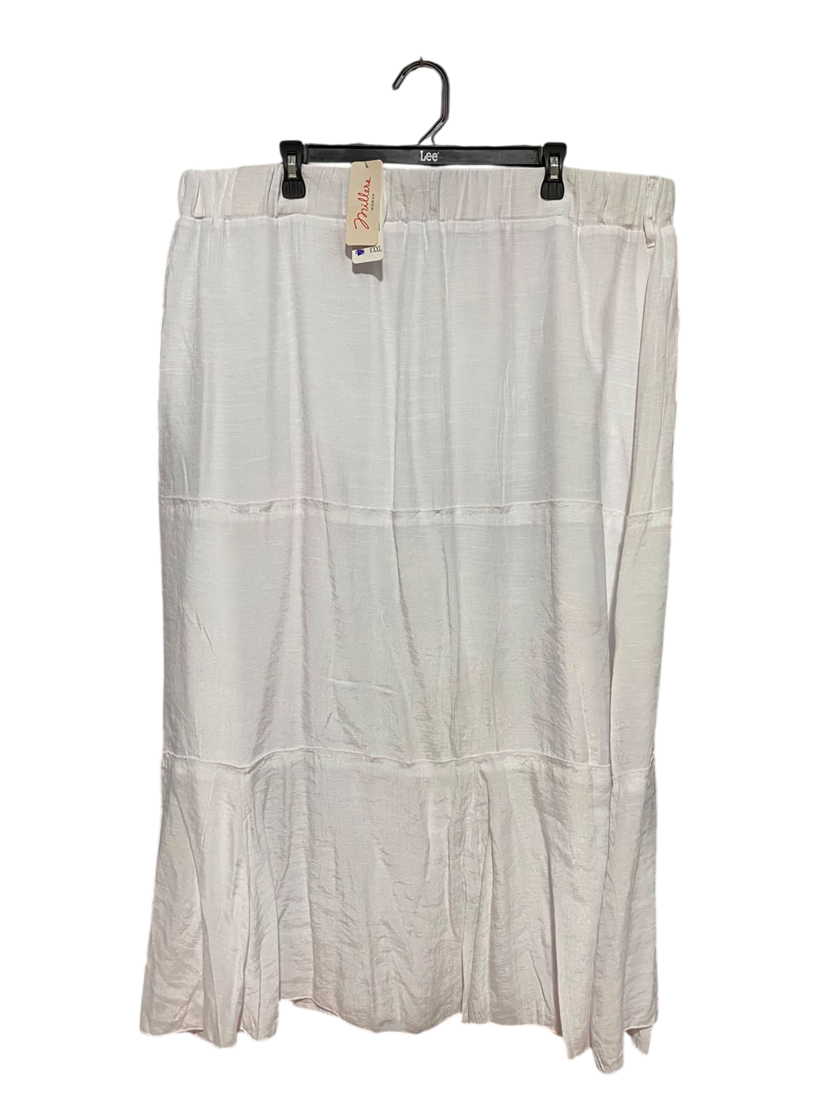 MILLERA |XXL| WAIST 42| B34| WOMAN WHITE TIERED BOHO MIDI MAXI SKIRT