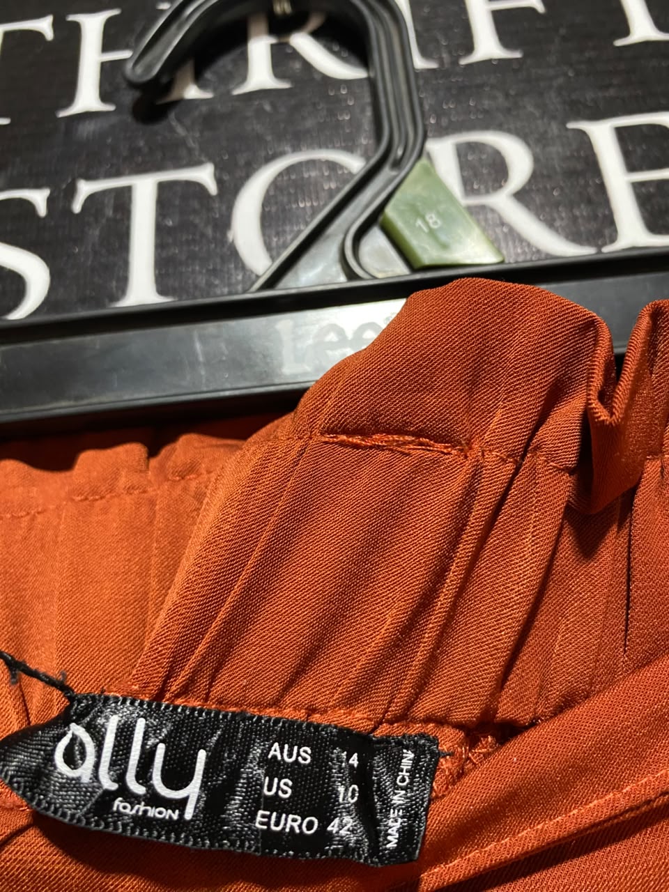 ALLY |L| WAIST 30| B34| PREMIUM RUST ORANGE WIDE-LEG PALAZZO PANTS WITH MATCHING WAIST TIE BELT