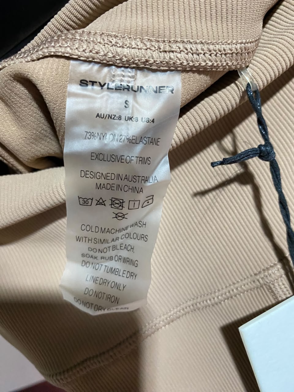 ATYLE RUNNER |XS| WAIST 22| B34| PREMIUM HIGH-WAISTED RIBBED BIKE SHORTS IN TAN / LIGHT BROWN