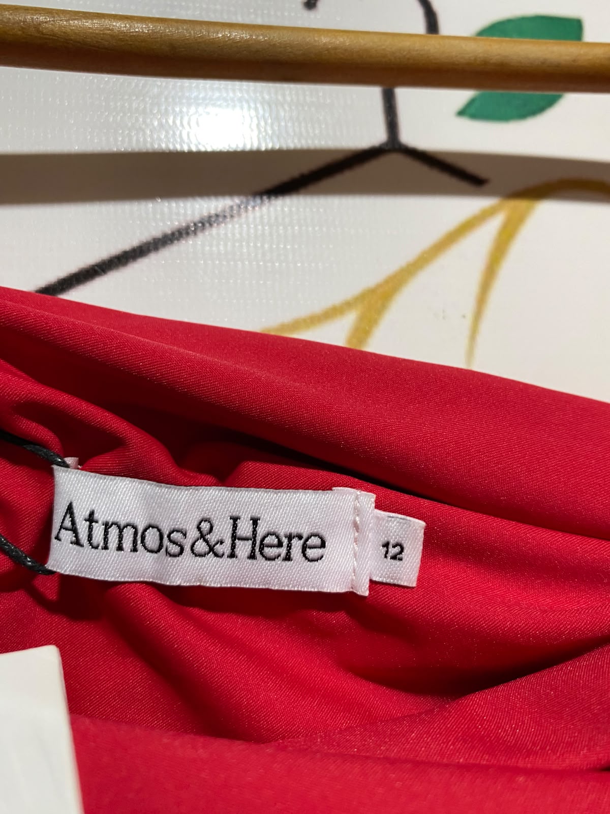 ATMOS & HERE |S| BUST 16| B34| PREMIUM VIBRANT RED COWL NECK RUFFLED SLEEVELESS PARTY TOP