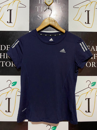 ADIDAS |L| BUST 16| B34| AEROREADY WOMEN'S NAVY BLUE RUNNING SHIRT