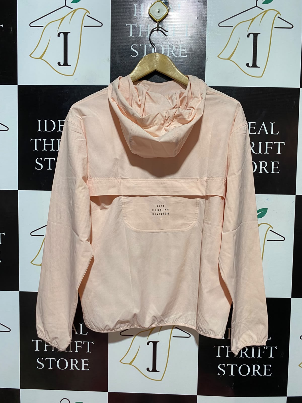 NIKE |L| BUST 21| B34| WOMEN'S LIGHT PINK HOODED ANORAK WINDBREAKER JACKET