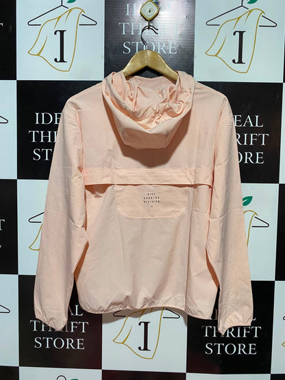 NIKE |L| BUST 21| B34| WOMEN'S LIGHT PINK HOODED ANORAK WINDBREAKER JACKET