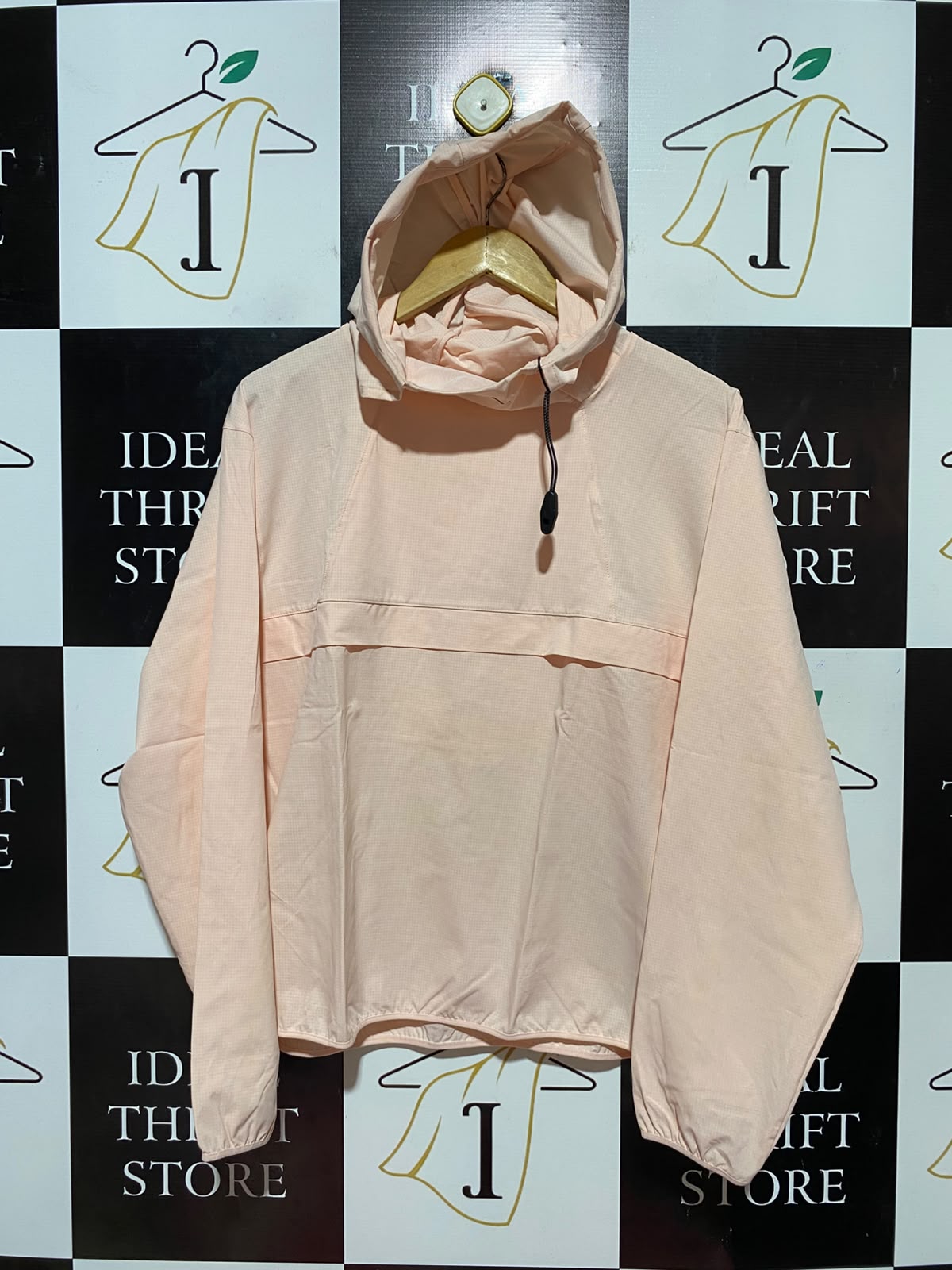 NIKE |L| BUST 21| B34| WOMEN'S LIGHT PINK HOODED ANORAK WINDBREAKER JACKET