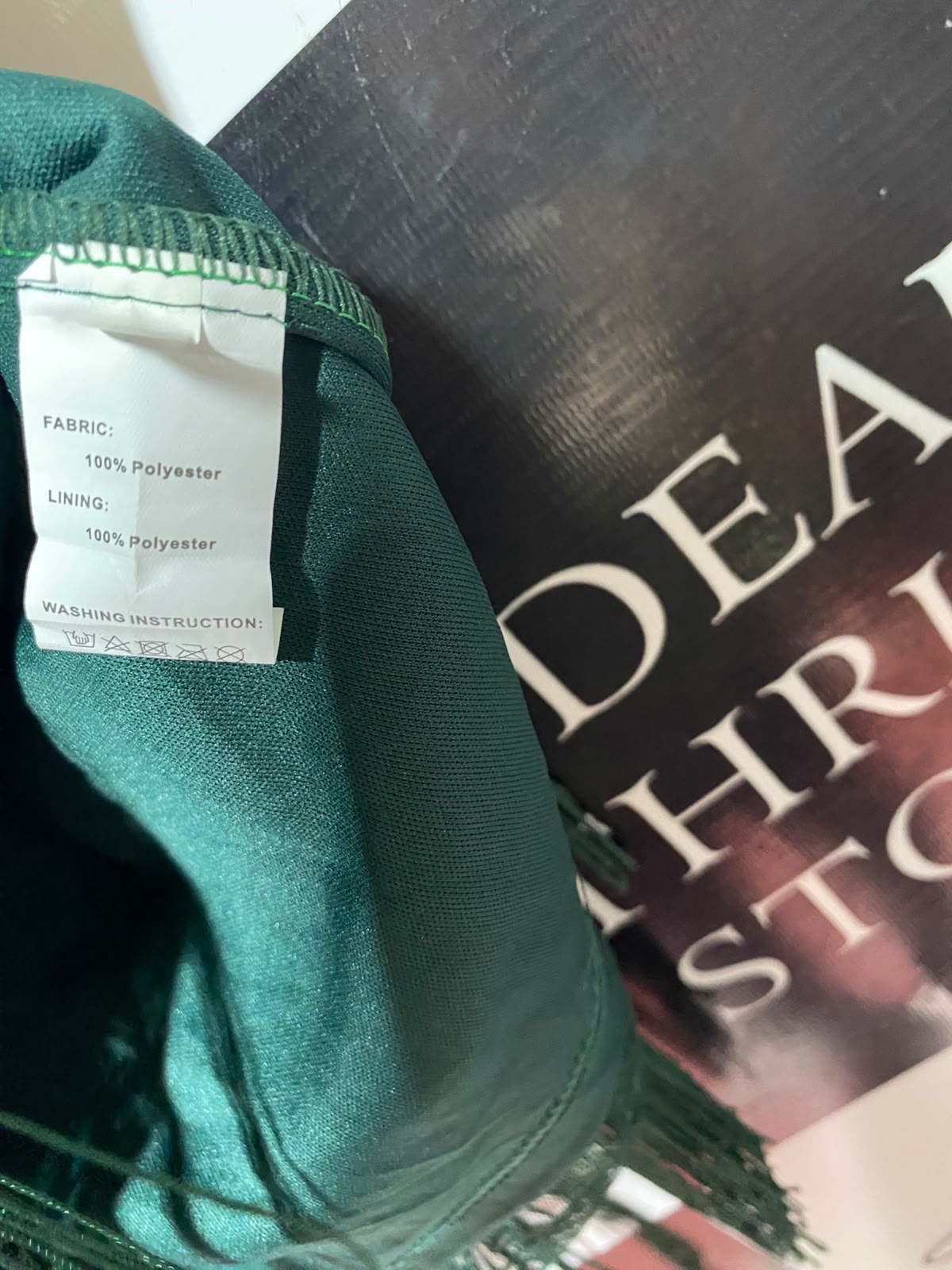 |L| WAIST 18| B34| EMERALD GREEN SEQUIN EMBELLISHED V-NECK FLAPPER DRESS WITH FRINGE DETAILS