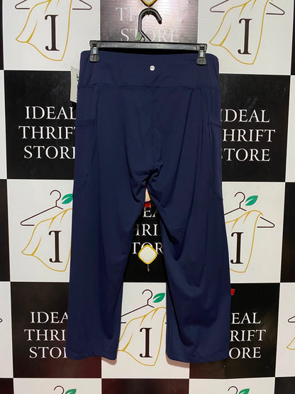 WILLIT |L| WAIST 29| B34| HIGH-WAISTED NAVY BLUE ATHLETIC LEGGINGS WITH SIDE POCKETS
