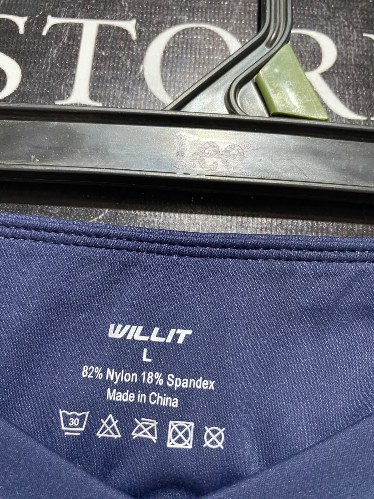 WILLIT |L| WAIST 29| B34| HIGH-WAISTED NAVY BLUE ATHLETIC LEGGINGS WITH SIDE POCKETS
