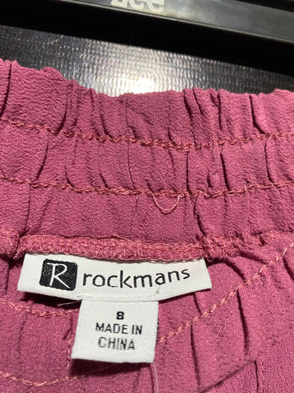 ROCKMANS |M| WAIST 27| B34| DUSTY PINK DRAWSTRING WAIST CASUAL LOUNGE PANTS WITH GOLD BUTTONS