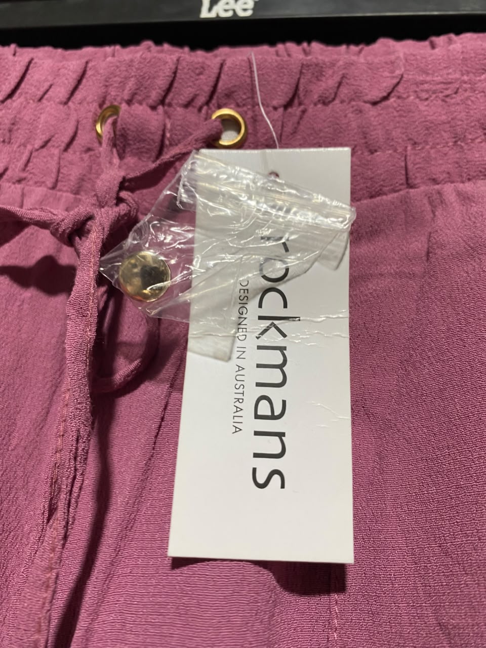 ROCKMANS |M| WAIST 27| B34| DUSTY PINK DRAWSTRING WAIST CASUAL LOUNGE PANTS WITH GOLD BUTTONS