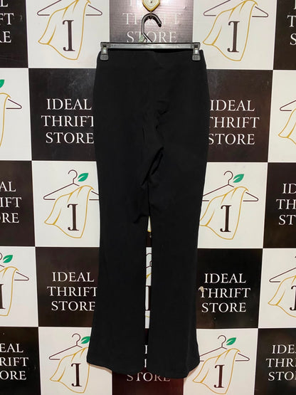 ANKO |S| WAIST 26| A10| CLASSIC BLACK HIGH-WAISTED SLIM FIT FLARED TROUSERS WITH SMOOTH ELASTIC BAND