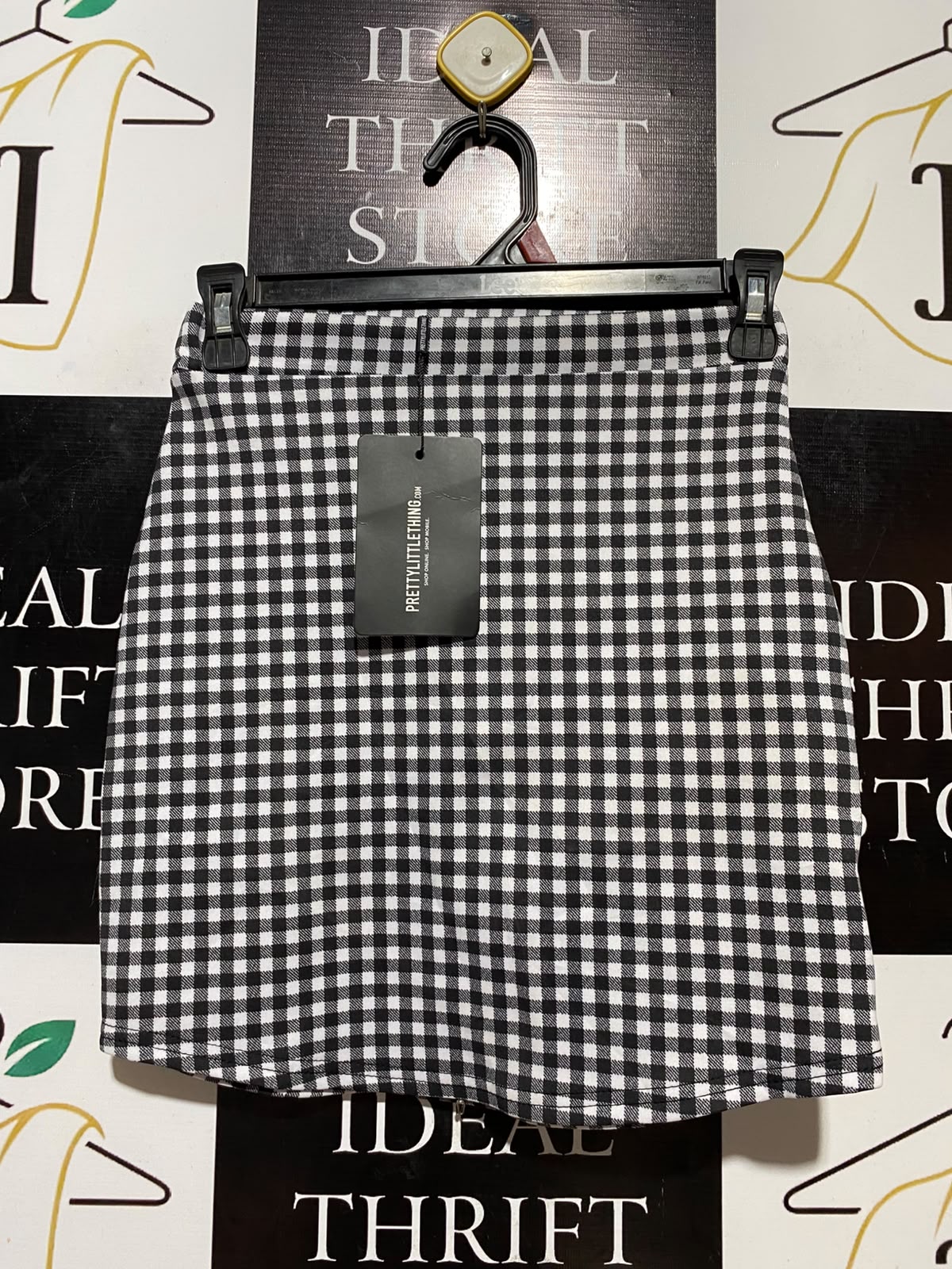 PRETTYLITTLE THING |XS| WAIST 24| B34| WOMEN'S GINGHAM CHECKERED MINI SKIRT