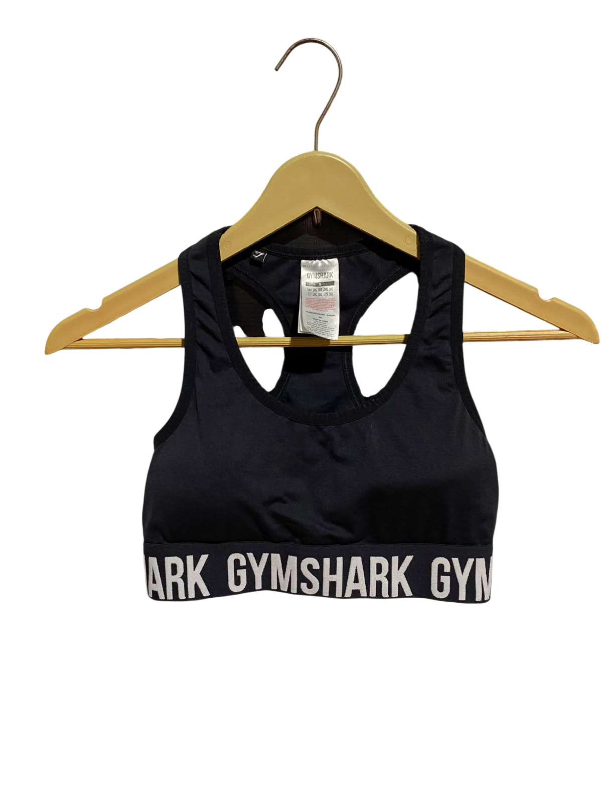 GYMSHARK |S| BUST 11| CLASSIC LOGO RACERBACK SPORTS BRA