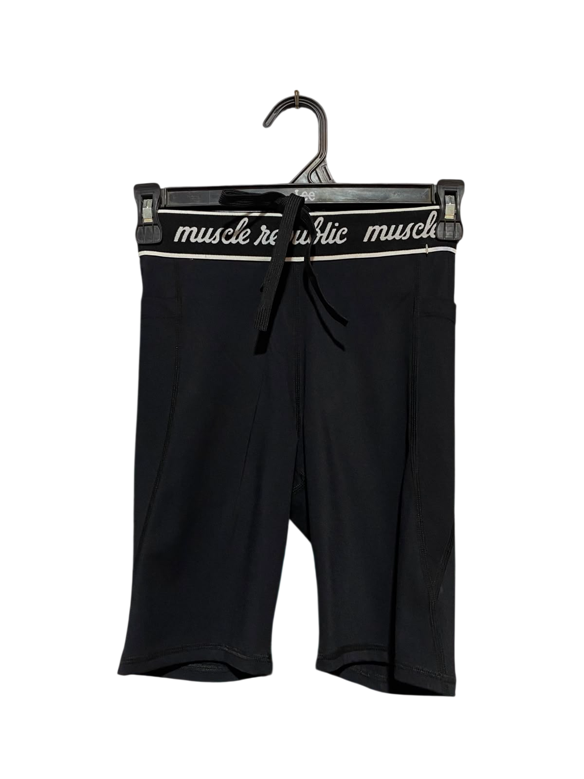 MUSCLE REPUBLIC |XS| WAIST 22| B35| HIGH-RISE BIKER SHORTS / PREMIUM HIGH-STRETCH ATHLETIC SHORTS