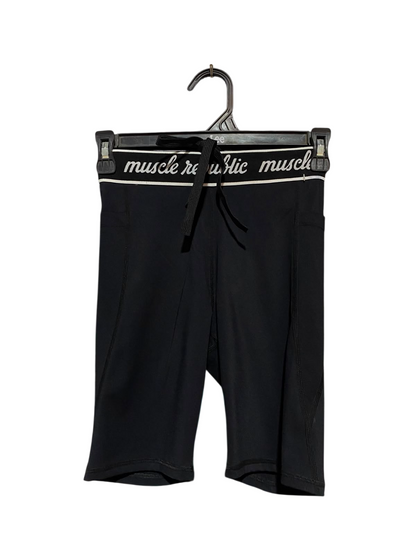 MUSCLE REPUBLIC |XS| WAIST 22| B35| HIGH-RISE BIKER SHORTS / PREMIUM HIGH-STRETCH ATHLETIC SHORTS