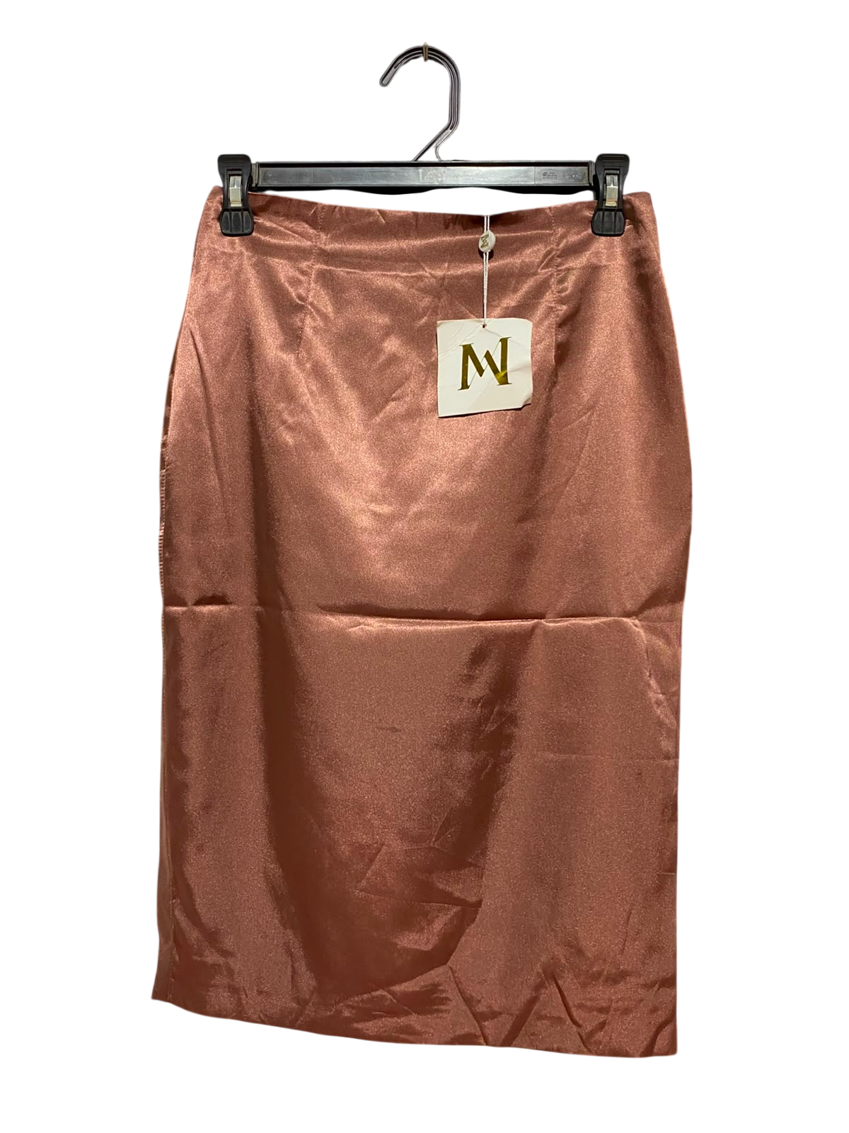 MESHKI |S| WAIST 26| B35| LUXE SATIN MIDI SKIRT / ELEGANT HIGH-STREET GLAM STRAIGHT SKIRT