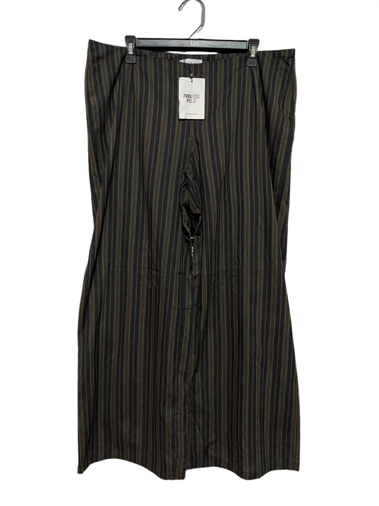 PRINCESS POLLY |XL| WAIST 36| B35| VERTICAL STRIPED WIDE-LEG PANTS / CASUAL HIGH-STREET TROUSERS