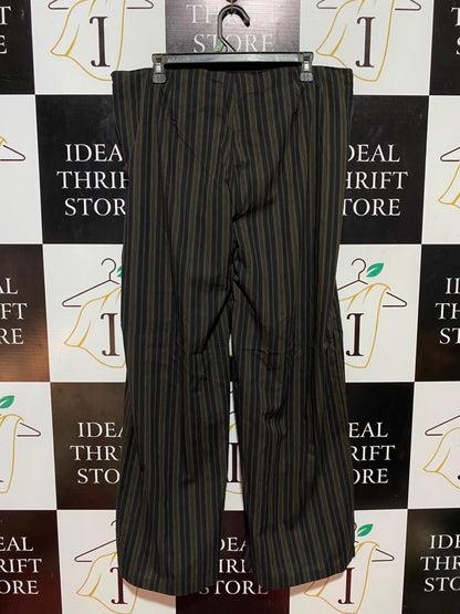 PRINCESS POLLY |XL| WAIST 36| B35| VERTICAL STRIPED WIDE-LEG PANTS / CASUAL HIGH-STREET TROUSERS