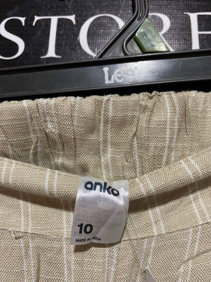 ANKO |S| WAIST 26| B35| PREMIUM SUMMER PLAID WIDE-LEG TROUSERS / CASUAL HIGH-STREET FLARED PANTS