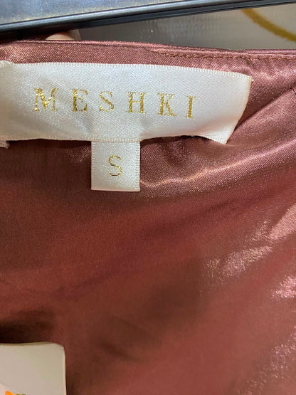 MESHKI |S| WAIST 26| B35| LUXE SATIN MIDI SKIRT / ELEGANT HIGH-STREET GLAM STRAIGHT SKIRT