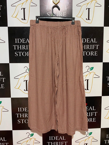 ANKO |L| WAIST 32| B35| POLKA DOT WIDE-LEG TROUSERS / CASUAL LIGHTWEIGHT SUMMER PANTS
