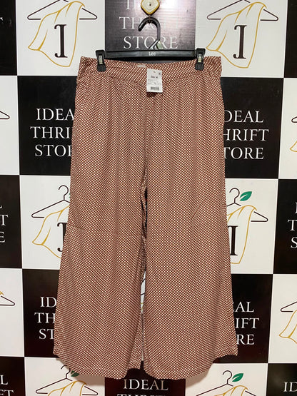 ANKO |L| WAIST 32| B35| POLKA DOT WIDE-LEG TROUSERS / CASUAL LIGHTWEIGHT SUMMER PANTS