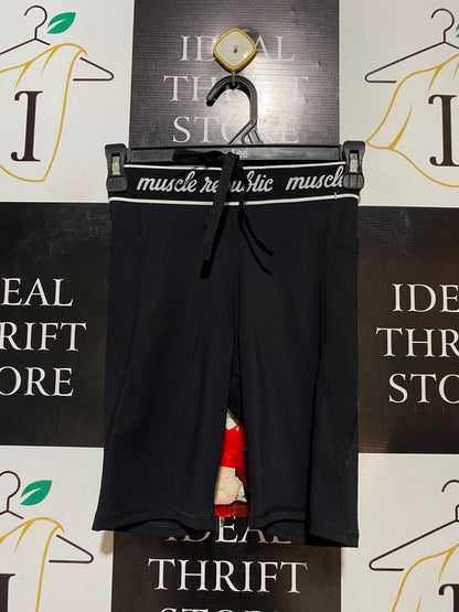 MUSCLE REPUBLIC |XS| WAIST 22| B35| HIGH-RISE BIKER SHORTS / PREMIUM HIGH-STRETCH ATHLETIC SHORTS