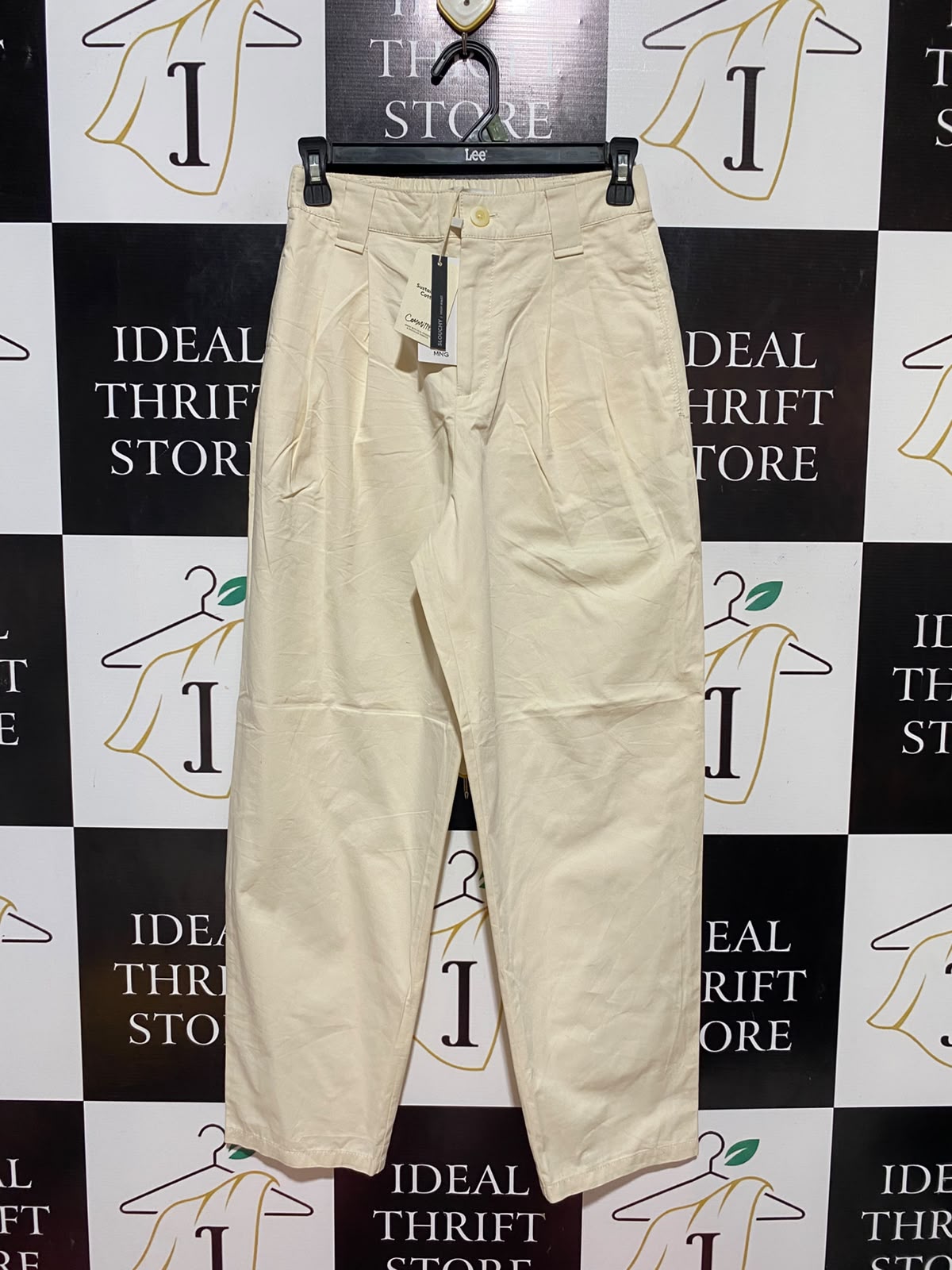 MNG |S| WAIST 25| B35| CASUAL SLOUCHY CHINO PANTS / PREMIUM COTTON TWILL TROUSERS