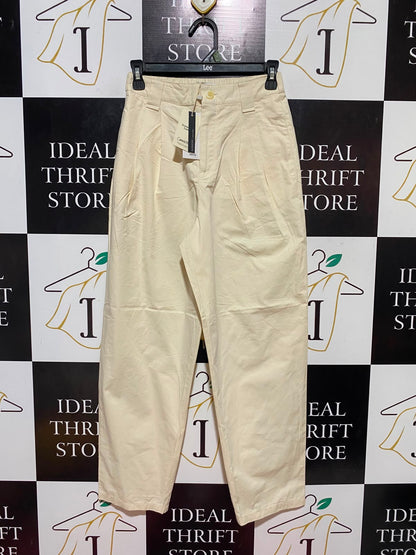 MNG |S| WAIST 25| B35| CASUAL SLOUCHY CHINO PANTS / PREMIUM COTTON TWILL TROUSERS