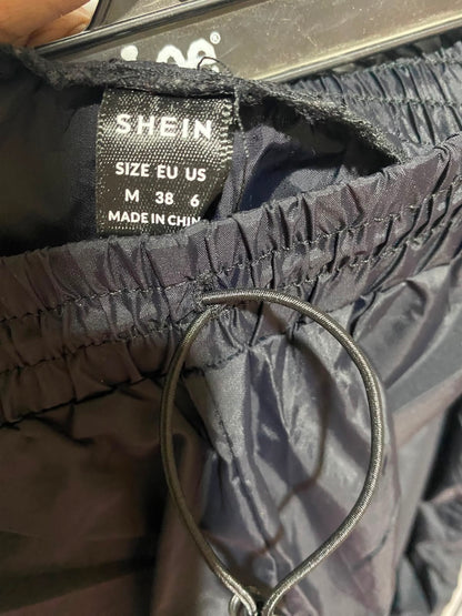 SHEIN |M| WAIST 26| B35| URBAN BLACK NYLON WINDBREAKER TRACK PANTS