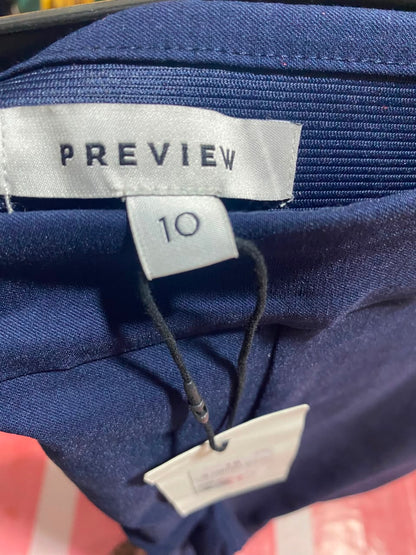 PREVIEW |M| WAIST 28| B35| PREVIEW ANKLE-LENGTH NAVY SLIM TROUSERS / CHIC HIGH-STREET STRETCH PANTS
