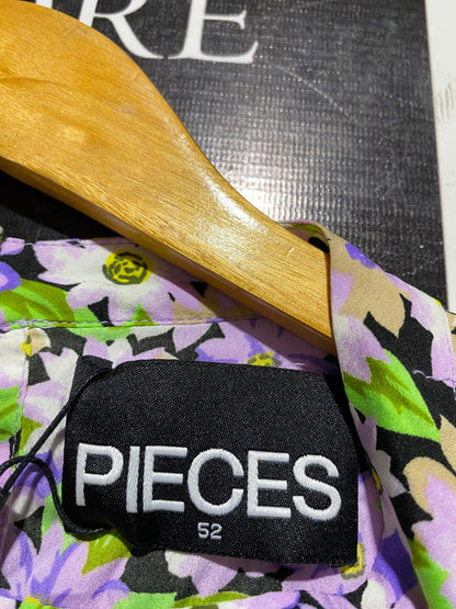 PIECES |XL| BUST 23| B35| VIBRANT FLORAL PRINT LONG-SLEEVE MINI SHIFT DRESS