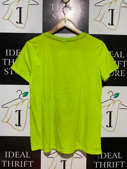 THE GRINCH |S| BUST 18| B35| "MERRY GRINCHMAS" NEON GREEN CHRISTMAS T-SHIRT