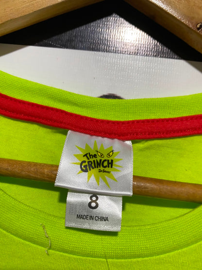THE GRINCH |S| BUST 18| B35| "MERRY GRINCHMAS" NEON GREEN CHRISTMAS T-SHIRT