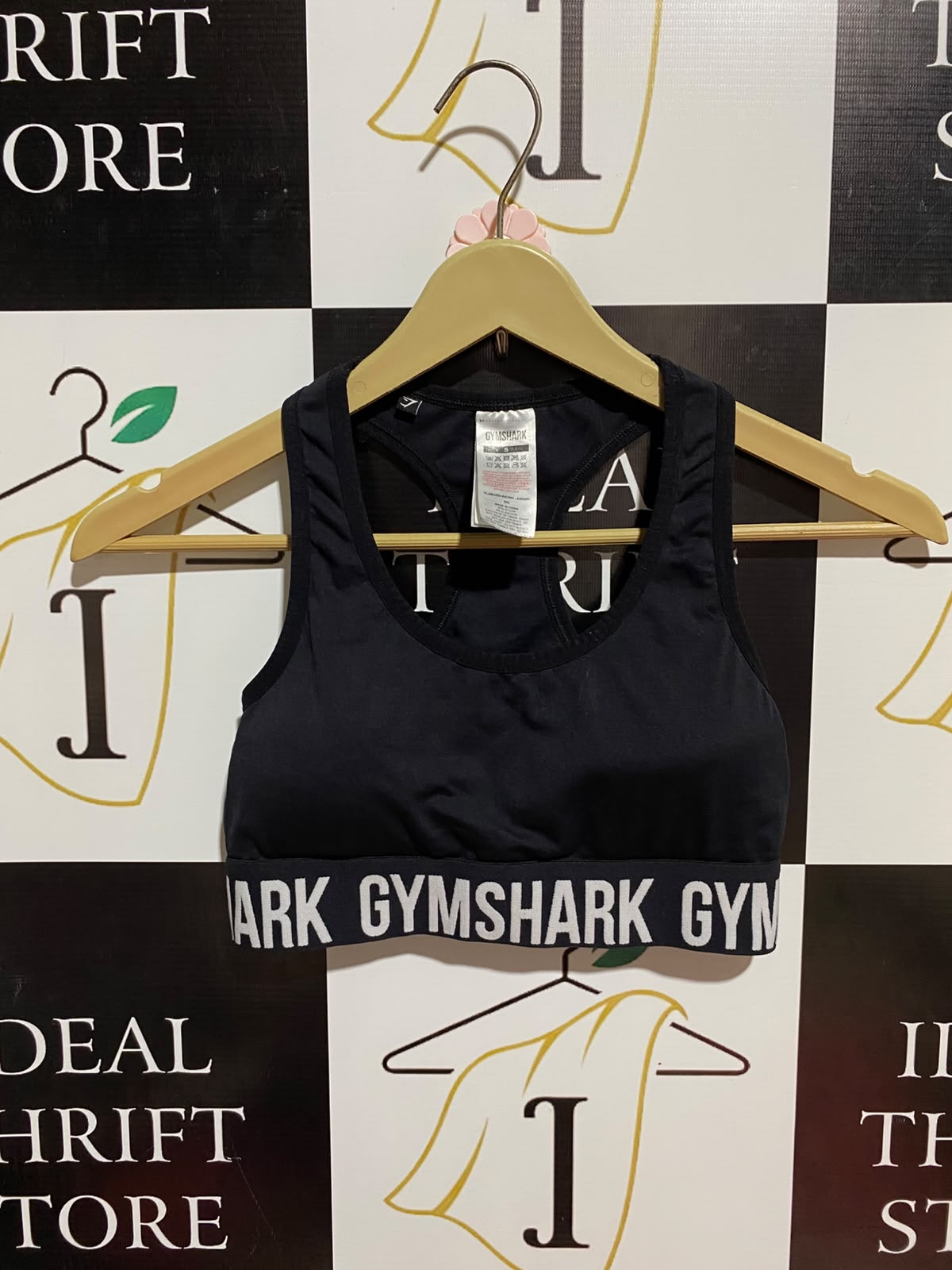 GYMSHARK |S| BUST 11| CLASSIC LOGO RACERBACK SPORTS BRA