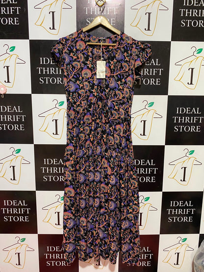 KARMA EAST |S| BUST 19| B35| ELEGANT FLORAL BOHEMIAN MAXI DRESS