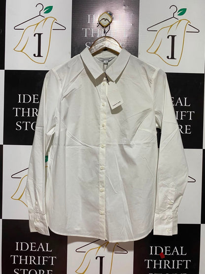 PREVIEW |L| BUST 20| B35| WOMEN'S CLASSIC WHITE LONG SLEEVE BUTTON-DOWN SHIRT