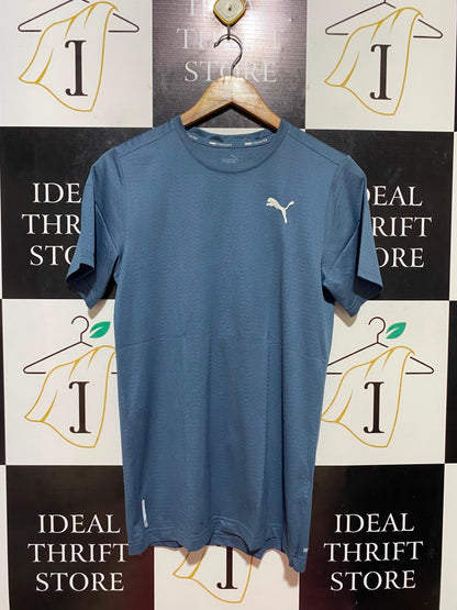 PUMA |S| BUST 17| B35| TRAINING MEN'S ATHLETIC SHORT SLEEVE BLUE ACTIVEWEAR T-SHIRT