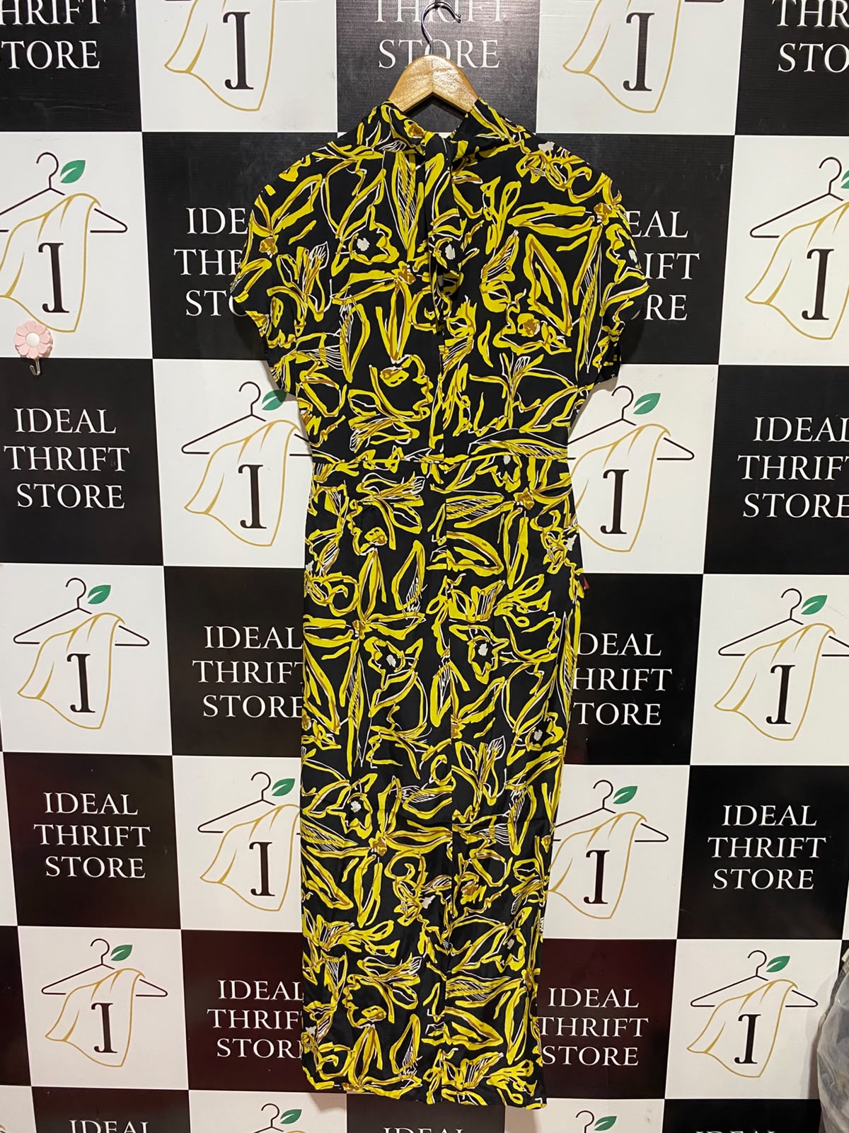 DIANE |M| BUST FREE| B35| VON FURSTENBERG WOMEN'S ABSTRACT FLORAL PRINT CAP SLEEVE MIDI DRESS