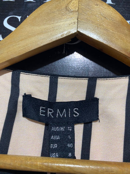 ERMIS |L| BUST 20| B35| WOMEN'S STRIPED DOUBLE-BREASTED CROPPED BLAZER JACKET