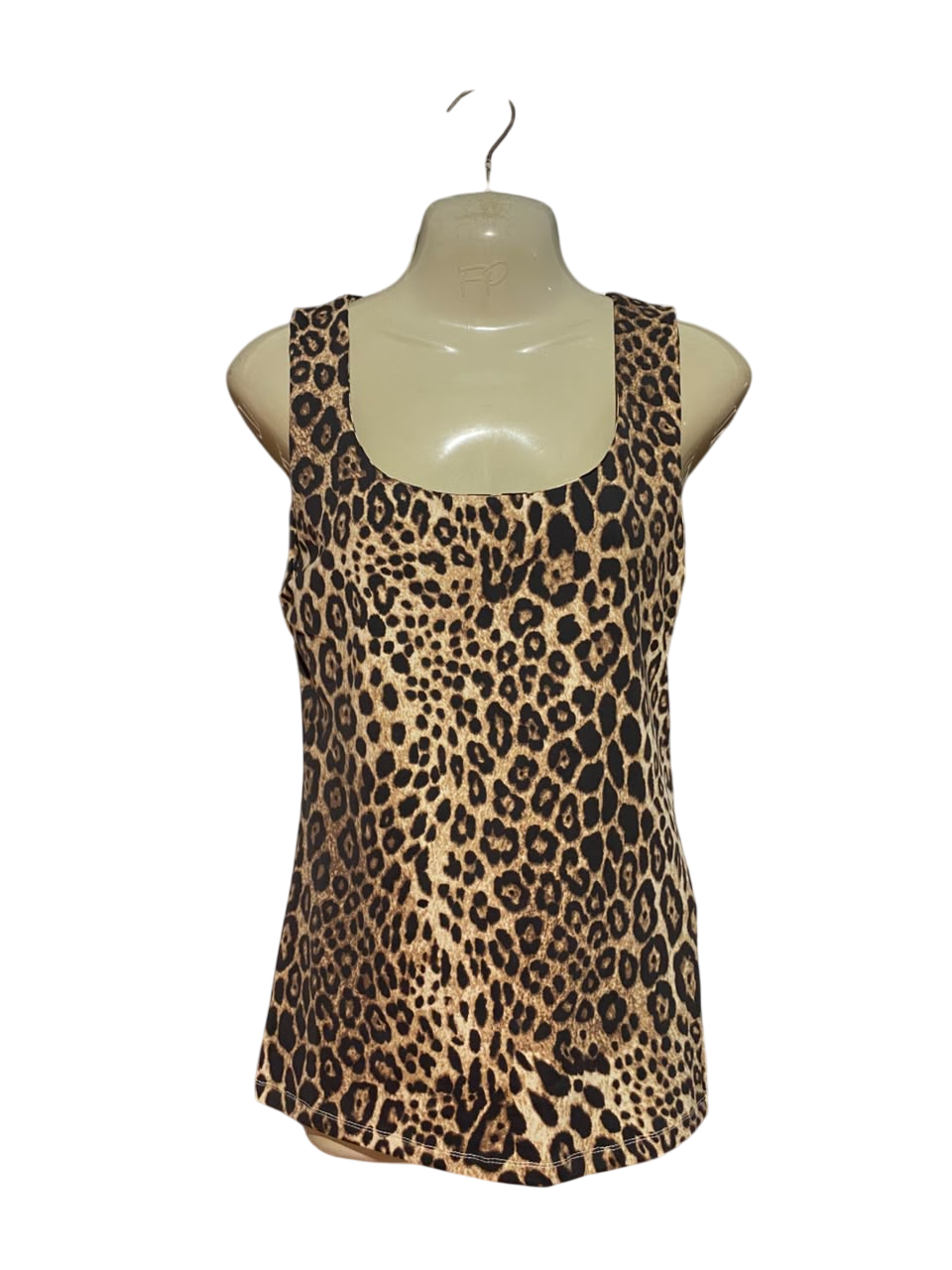 ZARA |M| BUST 16| B35| WOMEN'S LEOPARD PRINT SCOOP NECK TANK TOP