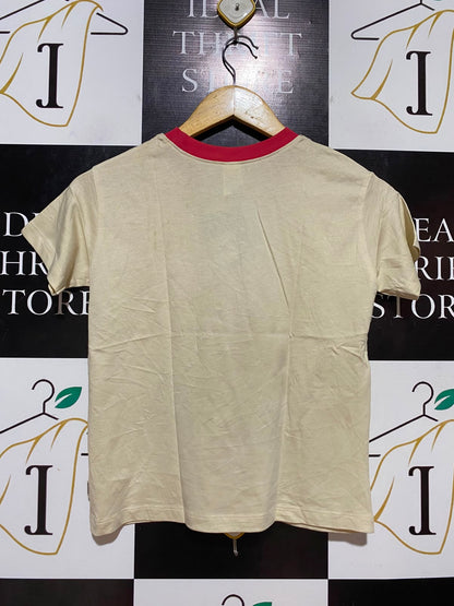 BONDS |S| BUST 16| B35| UNISEX CREW TEE WITH LOBSTER GRAPHIC PRINT IN CREAM AND RED