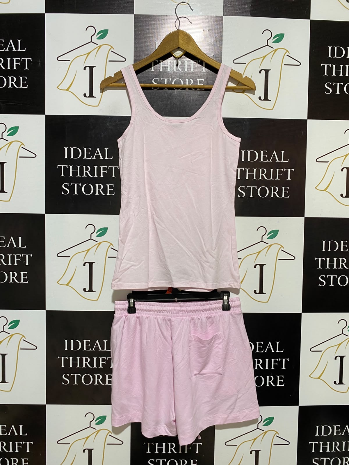 PETERALE XANDER |M| B35| LADIES PINK DACHSHUND SLEEPWEAR SET - TANK & SHORTS