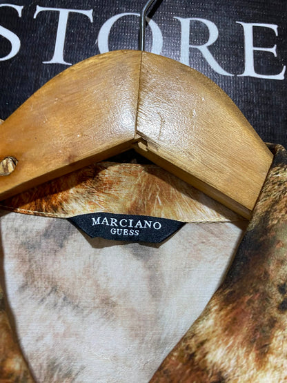 MARCIANO |XL| BUST 22| B35| LUXURY ANIMAL MULTI-PRINT BUTTON-DOWN SHIRT