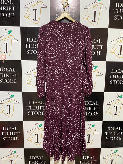 WITCHERY |M| BUST 17| B35| LUXURY BURGUNDY FLORAL MAXI DRESS