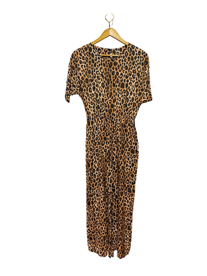 ASOS |L| BUST FREE | B36| LEOPARD PRINT FULL-LENGTH JUMPSUIT (SHORT SLEEVE)